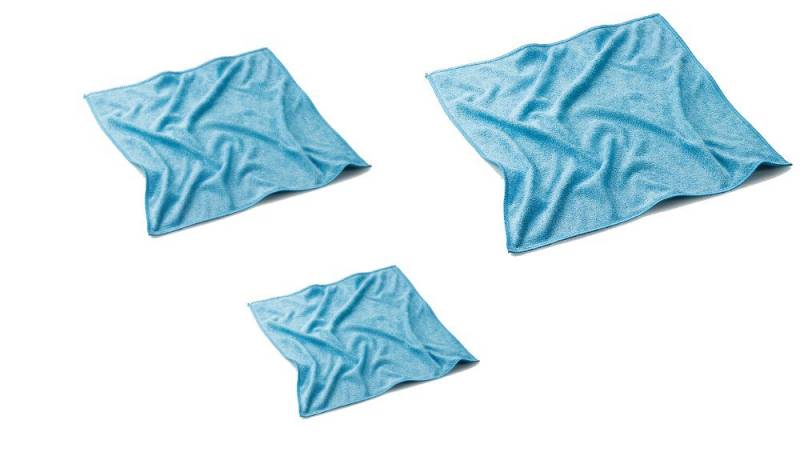 SAUGAUF Mikrofaser Stretch Light Der leistungsstarke Klassiker Farbe blau Mikrofasertuch (5-tlg., 5 Stück, Hohe Lebensdauer, Silikonfrei) von SAUGAUF