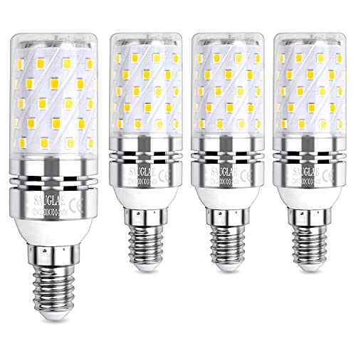 SAUGLAE E14 LED Mais Leuchtmittel 12W, Entspricht 100W Glühbirnen, 3000K Warmweiß, 1450lm, Kleine Edison Schraube LED Birne, 4-Pack von SAUGLAE