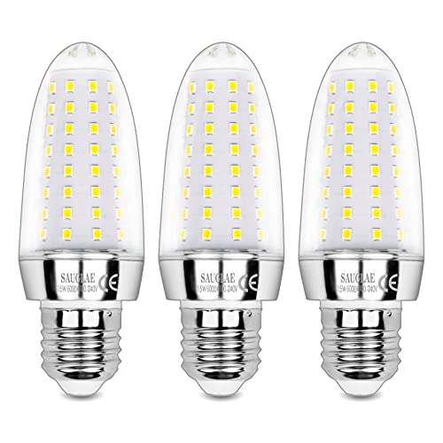 SAUGLAE 15W LED Lampen, 120W Glühlampen Äquivalent, 6000K Kaltweiß, 1700Lm, E27 Edison Schraube LED Leuchtmittel, 3 Stück von SAUGLAE