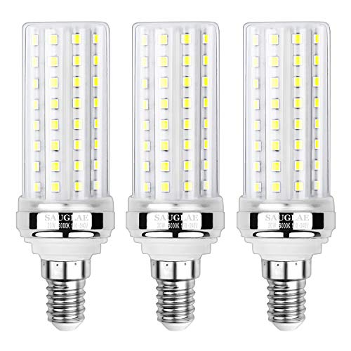 SAUGLAE 20W LED Mais Glühbirnen, 150W Glühlampen Äquivalent, 6000K Kaltweiß, 2300Lm, E14 Kleine Edison Schraube Glühbirnen, 3 Stück von SAUGLAE