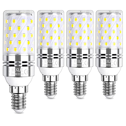 SAUGLAE E14 LED Mais Leuchtmittel 12W, Entspricht 100W Glühbirnen, 4000K Neutralweiß, 1450lm, Kleine Edison Schraube LED Birne, 4-Pack von SAUGLAE