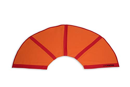 SAUNAGUT® Ersatzstoff Aufgussfächer Ohne Holzgestell (MINI/KLEIN, Orange-Rot) von SAUNAGUT