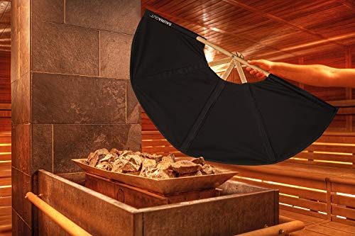 SAUNAGUT® Aufgussfächer PLUS (Schwarz) von SAUNAGUT