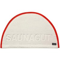 SAUNAGUT® Sauna Wedeltuch Torreoo elfenbein-rot von SAUNAGUT