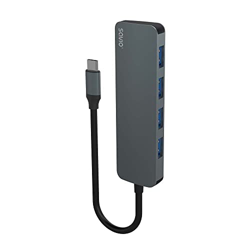 SAVIO USB Hub USB C Verteiler - USB C Adapter - 4 x USB C Hub - USB Adapter - USB-C Hub - Adapter USB C Switch 3.1 - USB-Hubs - USBC Hub - USB Multiport von SAVIO