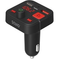 Savio - TR-15 Transmitter fm z Bluetooth 87.6 - 107.9 MHz Bluetooth/USB Schwarz von SAVIO