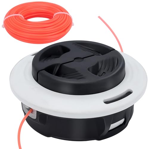 Savior Mähkopf Fadenkopf Autocut C26-2 für STIHL FS55 FS56 FS70 FS94 FS91 FS111 FS131 FS240 FS FR Serie 4002 710 2169 10 * 1.0LH Ersatzteile Rasentrimmer mit Mähfaden 2,4mm*21m(6m+15m) von SAVIOR