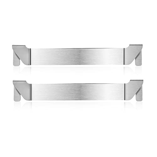 2 Stück Pfannenwender Halter für Blackstone Griddle, Edelstahl Pfannenwender Halterung Clip on Edge Grill Spatel Halter Kompatibel mit Camp Chef Royal Gourmet und Anderen (Silber) von SAVITA