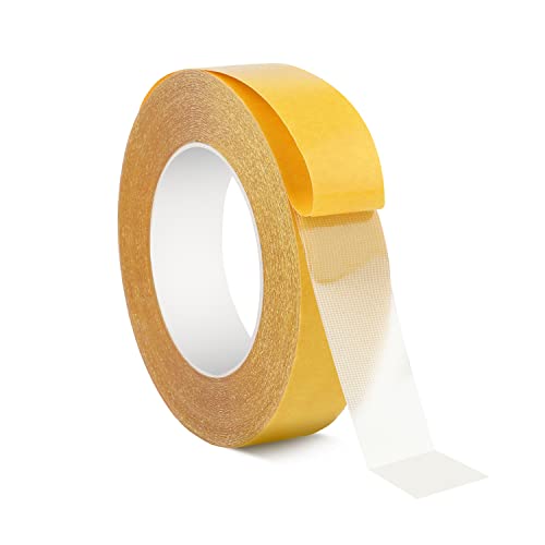 25mm Doppelseitiges Gewebeband, Strapazierfähig Super Klebrig Multifunktional Doppelseitiges Klebeband Breit Double Sided Tape Heavy Duty für Zuhause Büro Schule (20m Lang) von SAVITA