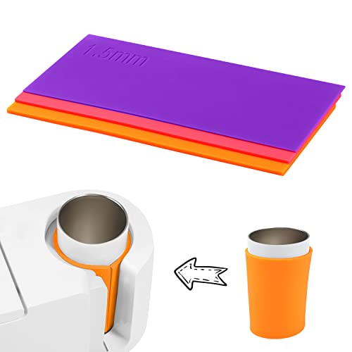 3 Stück Sublimation Silikonmanschette, Silikon Wraps Sublimation in 3 Dicken Kompatibel mit Cricut-Becherpresse, Sublimation Tassen Rohlinge effiziente Wärmeleitung (Bunt) von SAVITA