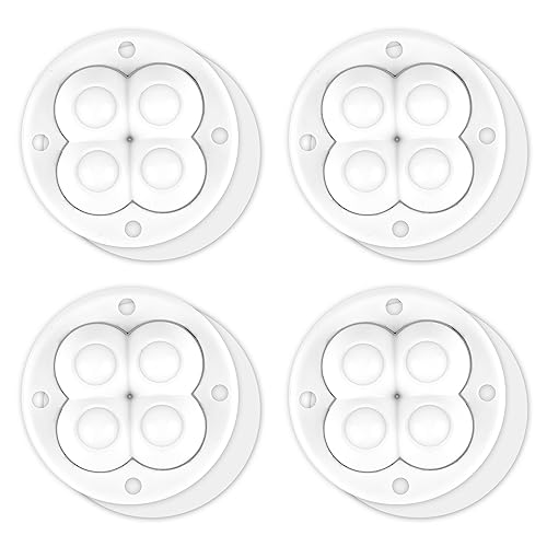 4 Stück Selbstklebende Kugelrollen, 360° Drehbar Klebrige Lenkrollen Selbstklebende Rollen Lenkrollen für Kleingeräte Möbel Mülleimer Aufbewahrungsbox (Weiss) von SAVITA