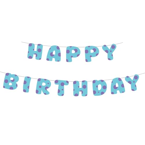 Anime Happy Birthday Banner, Blau und Lila Punkte Papiergirlande für Kinder Jungen Mädchen Geburtstagsparty Dekorationen Cartoon Thema Partyzubehör Montage Erforderlich Anime Happy Birthday Banner, Blau und Lila Punkte Papiergirlande für Kinder Jungen Mädchen Geburtstagsparty Dekorationen Cartoon Thema Partyzubehör Montage Erforderlich von SAVITA