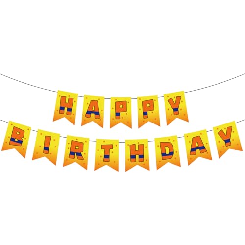Anime-Happy-Birthday-Banner, Blau und Orange Party-Dekoration Lustiger Sternendruck Cartoon-Geburtstagsbanner Vorgespannt Hintergrund Hängeschild für Partyzubehör mit Anime-Thema Anime-Happy-Birthday-Banner, Blau und Orange Party-Dekoration Lustiger Sternendruck Cartoon-Geburtstagsbanner Vorgespannt Hintergrund Hängeschild für Partyzubehör mit Anime-Thema von SAVITA