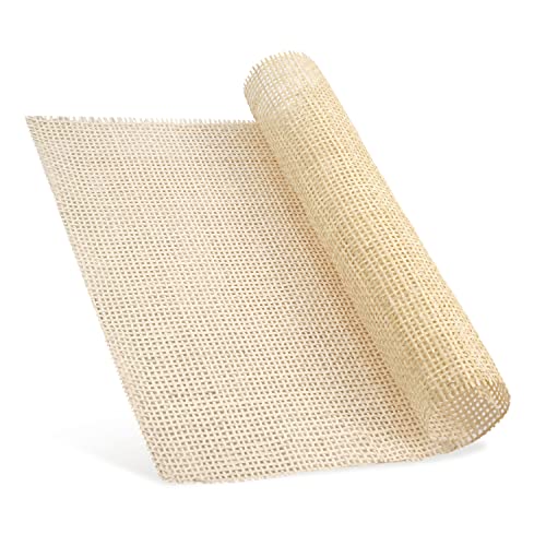 Cane Webbing Rattan Roll, 1x0,35m Gewebtes Offenes Rattan Geflecht Natürliches Rattan Gurtband für Caning-Projekte Quadratisch Hohl Rattan Webbing für Heimwerker Schrank Stuhl Möbel (Gebleicht) von SAVITA