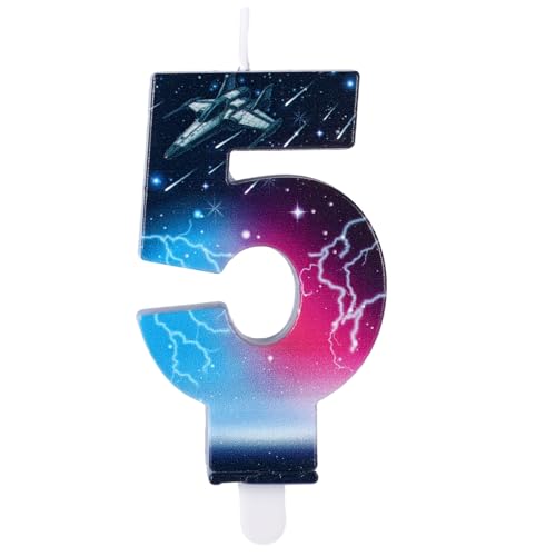 Geburtstagskerzen mit Sternenmotiv, Cupcake-Topper im Universum-Stil Stern-Galaxie-Kerzen Geburtstagsparty-Dekorationen mit Anime-Motiven (Nummer 5) von SAVITA
