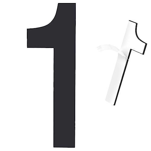 Hausnummer, Nummern für Haus Außerhalb Selbstklebende Hausnummer aus Edelstahl Schwebende Adressnummern im Modernen Stil für Adressbriefkasten im Außenbereich (Nummer 1) von SAVITA