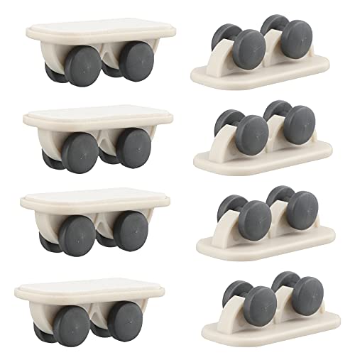 SAVITA 8 Stück Kleine Rollen Räder Mini Lenkrollen Zum Kleben Selbstklebend Kunststoff für Möbel Behälter Wagen Schreibtisch Ottomane Lagerung Container Max Tragfähigkeit 17.5kg (Weiß, Einwegrad) SAVITA 8 Stück Kleine Rollen Räder Mini Lenkrollen Zum Kleben Selbstklebend Kunststoff für Möbel Behälter Wagen Schreibtisch Ottomane Lagerung Container Max Tragfähigkeit 17.5kg (Weiß, Einwegrad) von SAVITA