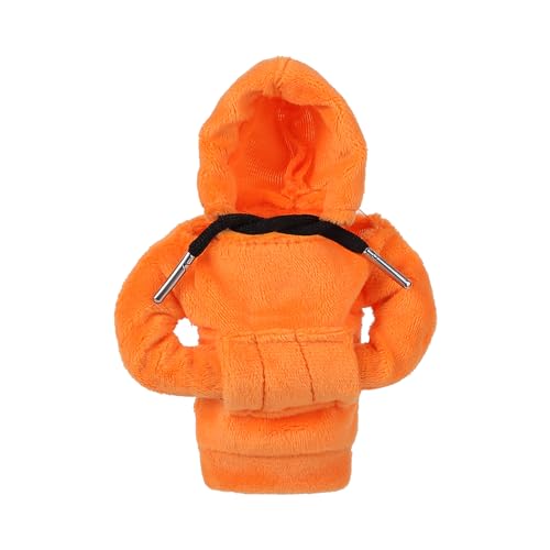 SAVITA Schaltknauf Abdeckung Auto, 12cm Modisch Hoodie Auto Schaltknauf Abdeckung Universelle Schalthebel Abdeckung Weiche Auto-Schaltknauf-Abdeckung Auto-Innendekoration (Orange) von SAVITA