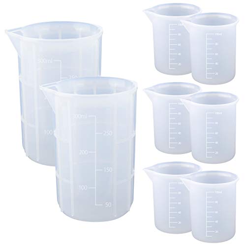 SAVITA Silikon-Messbecher für Epoxidharz Inklusive 2 Stück 300 ml + 6 Stück 100 ml Messbecher silikon becher mischbecher epoxidharz für Kunsthandwerksprojekte, Heimdekoration und Schmuckherstellung SAVITA Silikon-Messbecher für Epoxidharz Inklusive 2 Stück 300 ml + 6 Stück 100 ml Messbecher silikon becher mischbecher epoxidharz für Kunsthandwerksprojekte, Heimdekoration und Schmuckherstellung von SAVITA