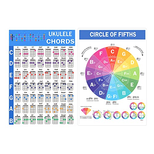 Ukulele Akkorde Poster, 21 x 30 cm Laminiertes Ukulele Akkorde Großdruck Ukulele Chords Poster Quintenzirkel Diagramm für Anfänger Musiktheorie Ukulele-Lernen Ukulele Akkorde Poster, 21 x 30 cm Laminiertes Ukulele Akkorde Großdruck Ukulele Chords Poster Quintenzirkel Diagramm für Anfänger Musiktheorie Ukulele-Lernen von SAVITA