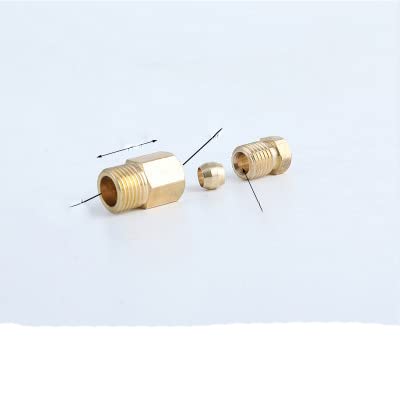 5 STÜCKE Klemmhülse Rohr Klemmverschraubung 4-8 mm OD Rohrverbinder Werkzeugmaschinenschmierung Messingöl Rohrverschraubung Adapter-G1I8 4MM von SAVOKA