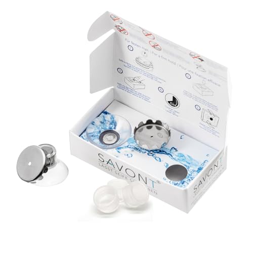 SAVONT 3X Protector Edition Seifenhalter mit Magnet 100% rostsicher, ohne Bohren, mit Saugnapf, für Waschbecken, Dusche & Badewanne (Protector Edition Transparent 3X) von SAVONT