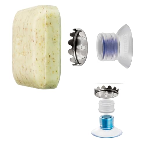 SAVONT Seifenhalter Blue Edition – Schwebender Seifenhalter bis 150g – Geschützter Magnet mit Transparentem Protector – Rostfrei & Langlebig – Made in Germany (Ocean mit Seifenhalter) von SAVONT