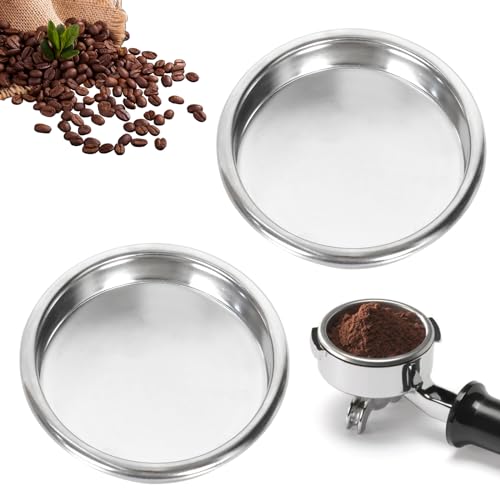 2 Stück Blindfilter 58mm, Edelstahl Rückspüleinsatz, Kaffeemaschine Siebträger Zubehör, Espressomaschine Ersatz Zubehör von SAVOSWEET
