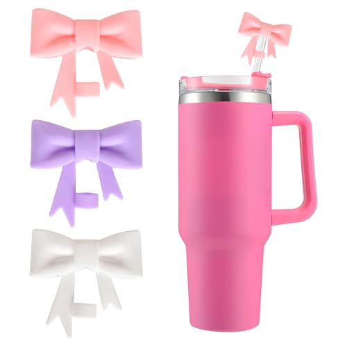 3 Stück Abdeckung für Cup Zubehör, 10mm Strohhalm Deckel, Strohhalm Verschluss Silikon Strohhalm Abdeckung Straw Cover für 40oz 30oz Accessories von SAVOSWEET