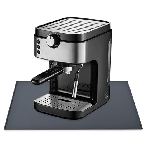 HitzebestäNdige Unterlage, 48 x 30 cm Feuerfeste Unterlage Kaffeemaschine Küche Arbeitsplatte Hitzeschutzmatte für Ninja Kaffeemaschine, Airfryer Ninja Af300eu Af400eu- Schwarz von SAVOSWEET
