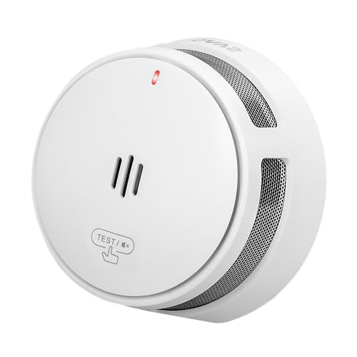 SAVS S10 Stand-Alone-Rauchwarnmelder - Integrierte Rauchmelder 10 Jahre Batterie - Optischer Doppelsensor - Fernbediente Mute-Funktion - Schlankes & Modernes Design - Einfache Installation – Weiß von SAVS