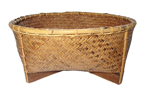 Korb Behälter Bambus Rattan Aufbewahrungskorb 45 cm von SAWA