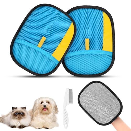 SAWMONG Tierhaarentfernungshandschuh, 2 Stück, wiederverwendbare Tierhaarentferner-Handschuhe für Katzen und Hunde, 2025 neues Upgrade, Fellpflege-Werkzeug für Couch, Auto, Möbel, Teppich SAWMONG Tierhaarentfernungshandschuh, 2 Stück, wiederverwendbare Tierhaarentferner-Handschuhe für Katzen und Hunde, 2025 neues Upgrade, Fellpflege-Werkzeug für Couch, Auto, Möbel, Teppich von SAWMONG