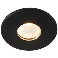 Saxby LALO LED-Badezimmer-Einbauleuchte, festes klares Acryl und mattschwarze Farbe 3000K IP44 von SAXBY LIGHTING