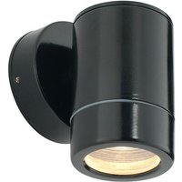 Saxby Lighting - Odyssey - Außenwandleuchte IP65 7W Satinschwarze Farbe & Klarglas 1 Licht dimmbar IP65 - GU10 von SAXBY LIGHTING