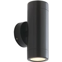 Odyssey - Außenwandleuchte IP65 7W Satinschwarze Farbe & Klarglas 2 Licht dimmbar IP65 - GU10 - Saxby Lighting von SAXBY LIGHTING