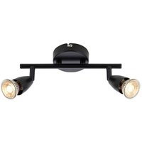 Saxby Lighting - Saxby Amalfi Twin-Deckenstrahler, 2-flammig, mattschwarz lackiert von SAXBY LIGHTING