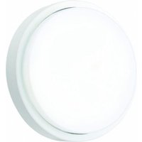 Saxby Rond - Integrierte LED-Außenwandleuchte Mattweiß Strukturiert, Opal IP54 von SAXBY LIGHTING