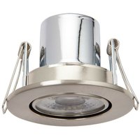 Saxby Shieldeco 500 cct neigbares Licht 5 w Einbau-Downlight Satin-Nickel-Effektplatte von SAXBY LIGHTING