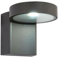 Saxby Oreti - Integrierte led 1 Licht Außenwandleuchte Strukturiert Dunkel Matt Anthrazit, Glas IP44 von SAXBY LIGHTING