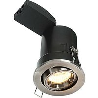 Saxby Lighting - Saxby Shieldplus Mv - Feuer bewertet 1 Licht Einbauleuchte Downlight Satin Nickel Plate, GU10 von SAXBY LIGHTING