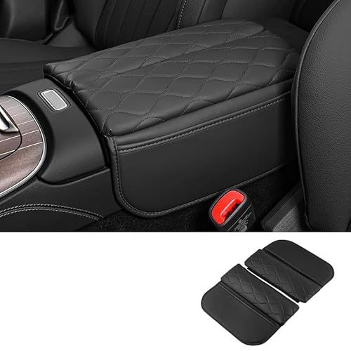SAXCXCS Auto Armlehnen Polster, für Mercedes Benz E-Class T-Modell (S214) 2023 2024 wasserdichte Zubehör Autositze Polster Memory Foam Armlehne Abdeckung,A/Black von SAXCXCS