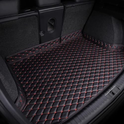 SAXCXCS Auto Kofferraum Schutzmatte, für Smart 451 453 Fortwo Forfour 2009-2020 Kofferraumwanne Wasserdichtes Kofferraum Schutzmatte Innenraum ZubehöR,C/Black Red von SAXCXCS