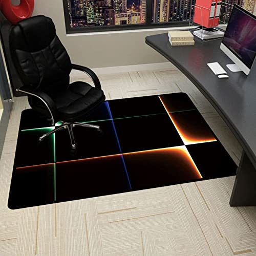 SAXFA Gaming Teppich Bodenschutzmatte Bürostuhl Unterlage Bodenschutzmatte für Hartböden Bürostuhlunterlage Bodenmatte Stuhlunterlage Mehrzweck-Stuhlteppich für zu Hause 80x120CM von SAXFA
