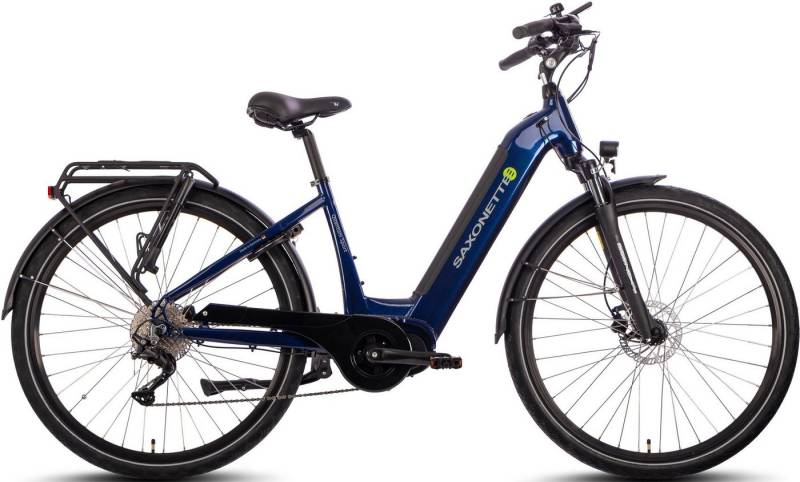 SAXONETTE E-Bike Quantum Sport Wave, 10 Gang Shimano, Kettenschaltung, Mittelmotor, 540 Wh Akku von SAXONETTE