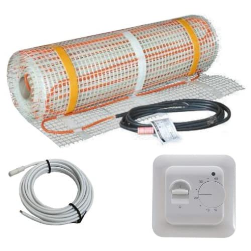 1000 Watt PREMIUM Fußbodenheizung elektrisch Fliese Bad Heizmatte Thermostat 5 m² von SAXONICA