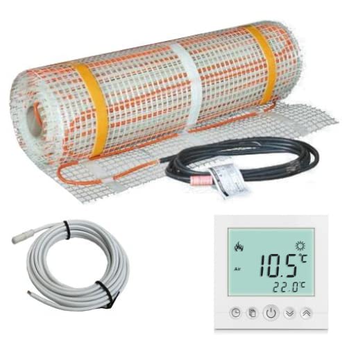 200 Watt PREMIUM Fußbodenheizung elektrisch Fliese Bad Heizmatte Thermostat 1,0 m² von SAXONICA