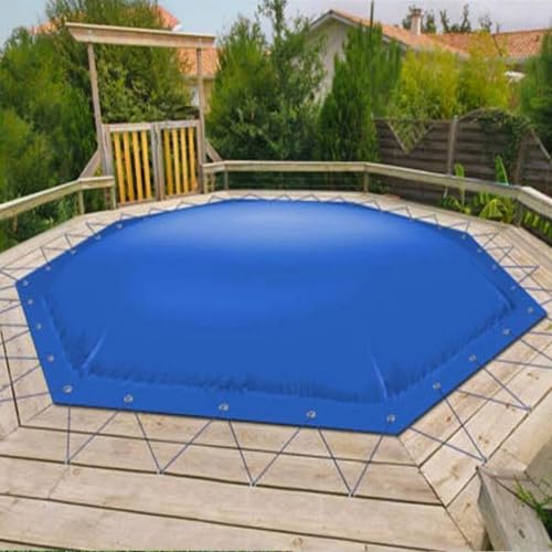 Aufblasbare Poolabdeckung Achteck Pool 400 x 400 cm I Achteck 4 x 4 m I blau von SAXONICA