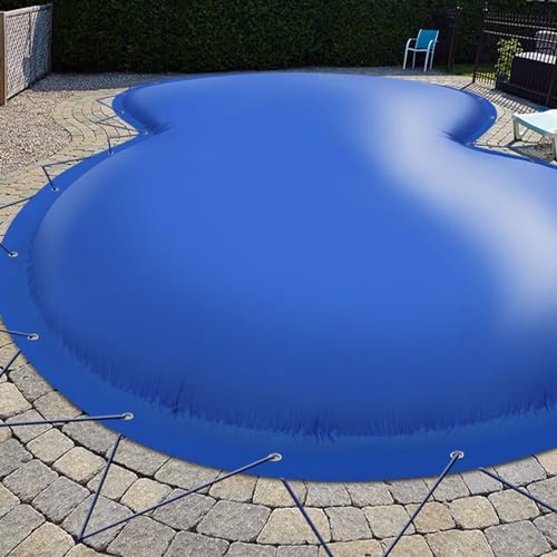Aufblasbare Poolabdeckung Achtformpool 525 x 320 cm I Achtform Pool 5,25 x 3,2 m I blau von SAXONICA