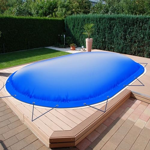 Aufblasbare Poolabdeckung Ovalpool 700 x 300 cm I Oval Pool 7 x 3 m I blau von SAXONICA